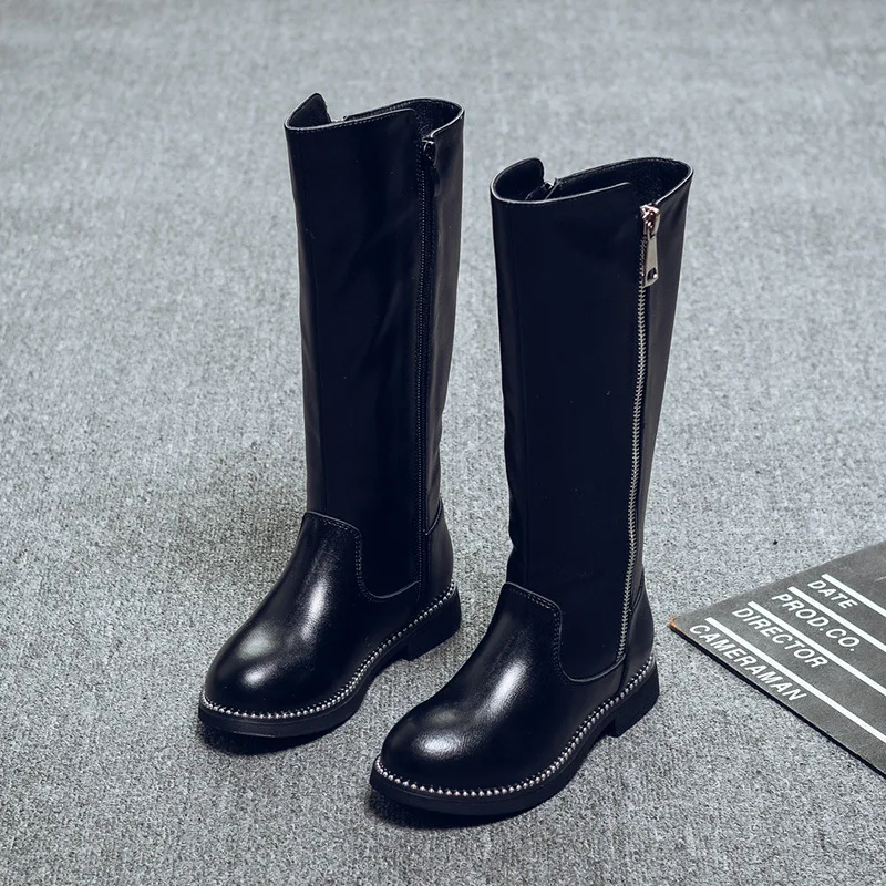 2019 new winter girls leather high boots children snow | Детская одежда и обувь