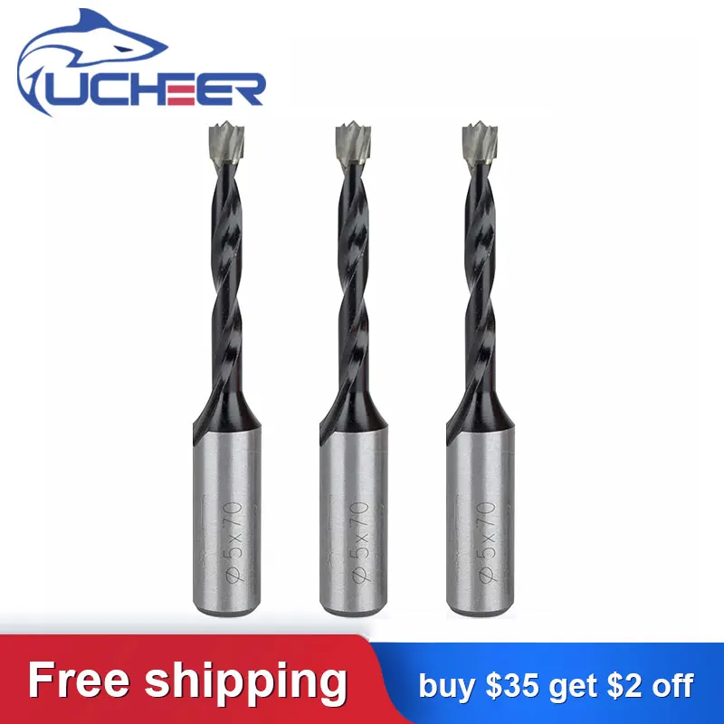 

UCHEER 1pc right Upgrade Dia4-15 70mm Woodworking Drill Router Bits for Wood Carbide Crown Row Head tools