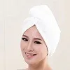 Полотенце для ванной из микрофибры, быстросохнущее женское банное полотенце, мягкая шапочка для душа колпак для леди, мужской тюрбан, повязка на голову, инструменты для купания# NN9 - Цвет: Белый