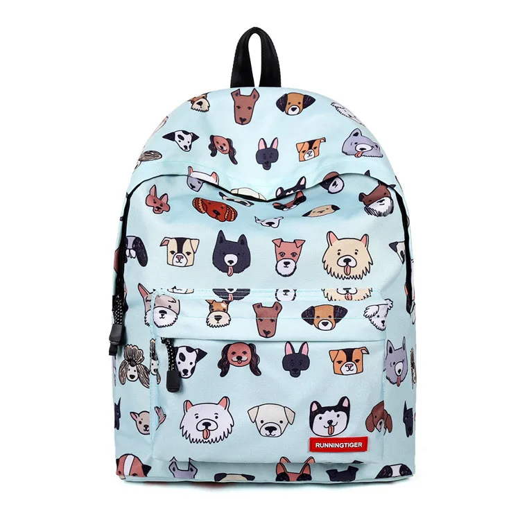 

Small Backpack Laptop Bag Lady Bag Blue Print Animal Prints Polyester Leisure&Travel 20-35 Litre Student School Bag 2019 New