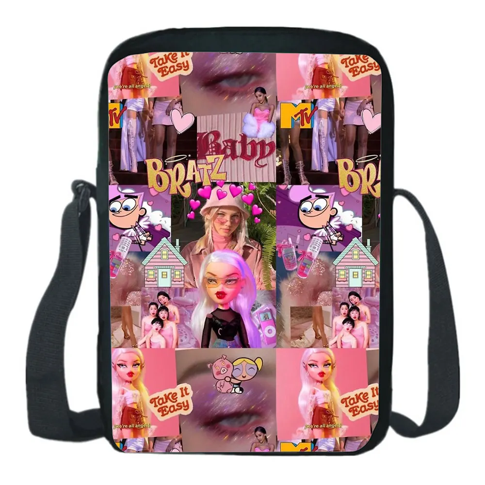 Bratz Backpack Merch Casual Crossbody Bag boy girl Shoulder Bag  Diagonal Small Backpack Light Messenger Phone Bag