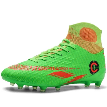 

Outdoor High Top Men Boys Soccer Shoes Sock Sneakers Man Kid Football Boots Cleats Training Outdoor Male Trainer Dropshipping