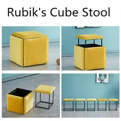 Tabouret de canapé pliable 5 en 1, mobilier de salon, chaise de rangement multifonctionnelle en fer 