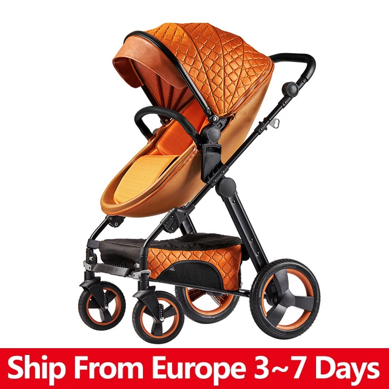 Buena Compra Carrito de bebé plegable de alto paisaje, carrito de viaje portátil ligero, cochecito para niños recién nacidos, silla de bebé cochecito para niños ezYoMDGj6BN