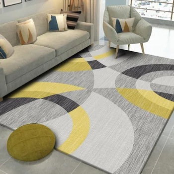 

3d Printed Rectangular Carpet Nordic Geometric Entrance Doormat Bedroom Bedside Blanket Custom Doormat Room Decoration Teenager