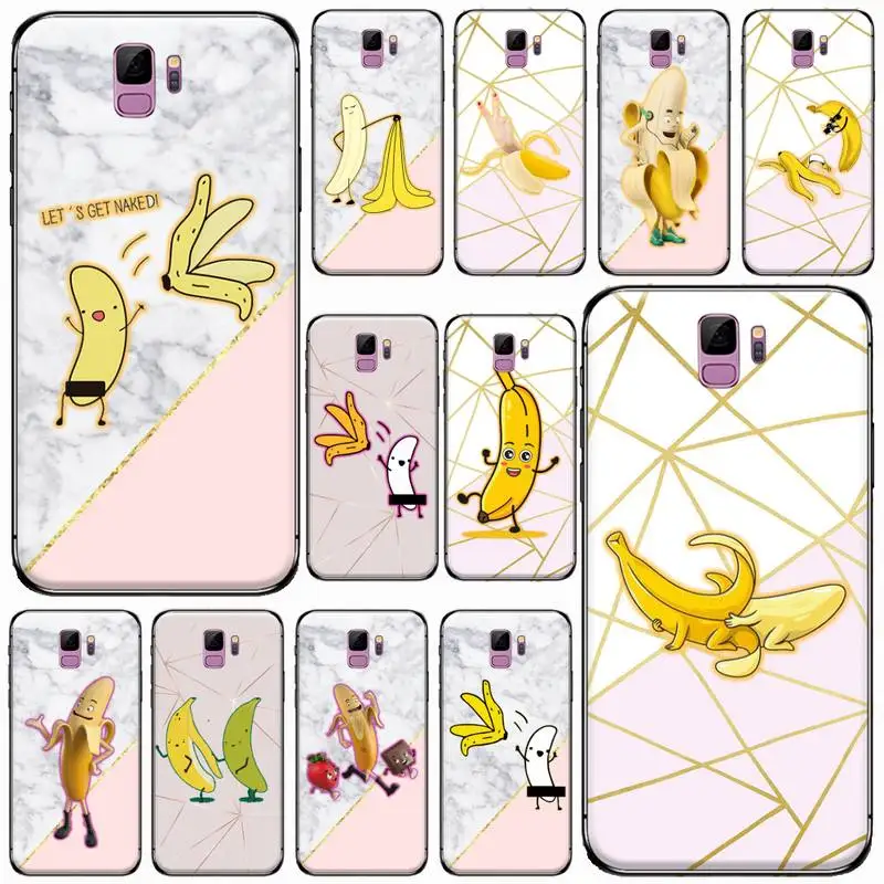 

Marble cute cartoon banana Phone Case For Samsung S6 S7 edge S8 S9 S10 e plus A10 A50 A70 note8 J7 2017