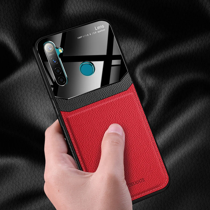 Противоударный чехол KEYSION для Xiaomi Redmi Note 8 7 Pro 8T 7S K20 кожаный зеркальный стеклянный