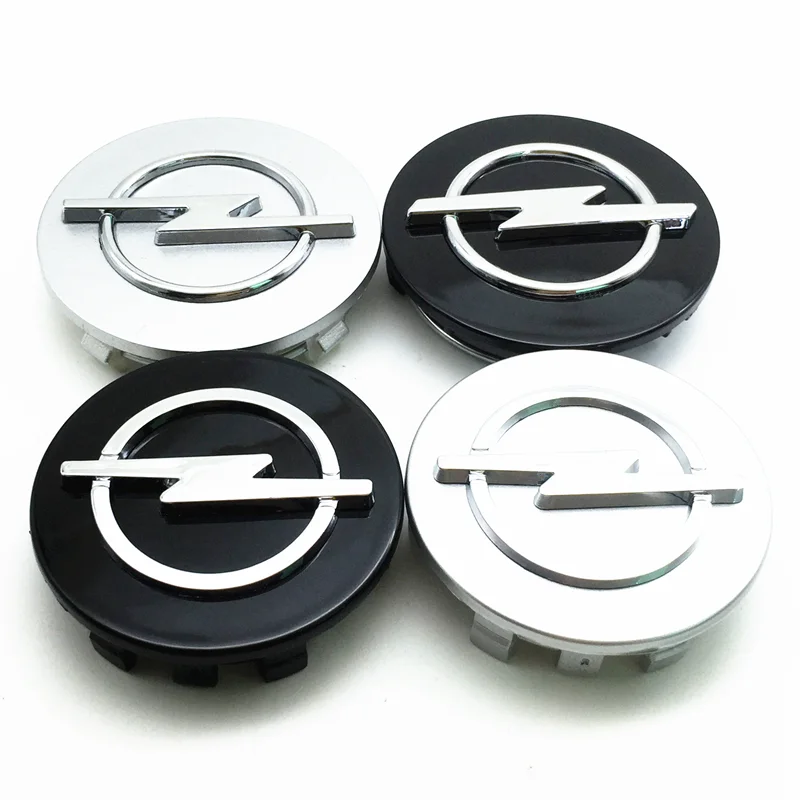 Uds 56mm 59mm 60mm 65mm 68mm de plata negro coche Opel tapas de llantas Centro cubre tapas de cubo de rueda logotipo insignia emblema Accesorios