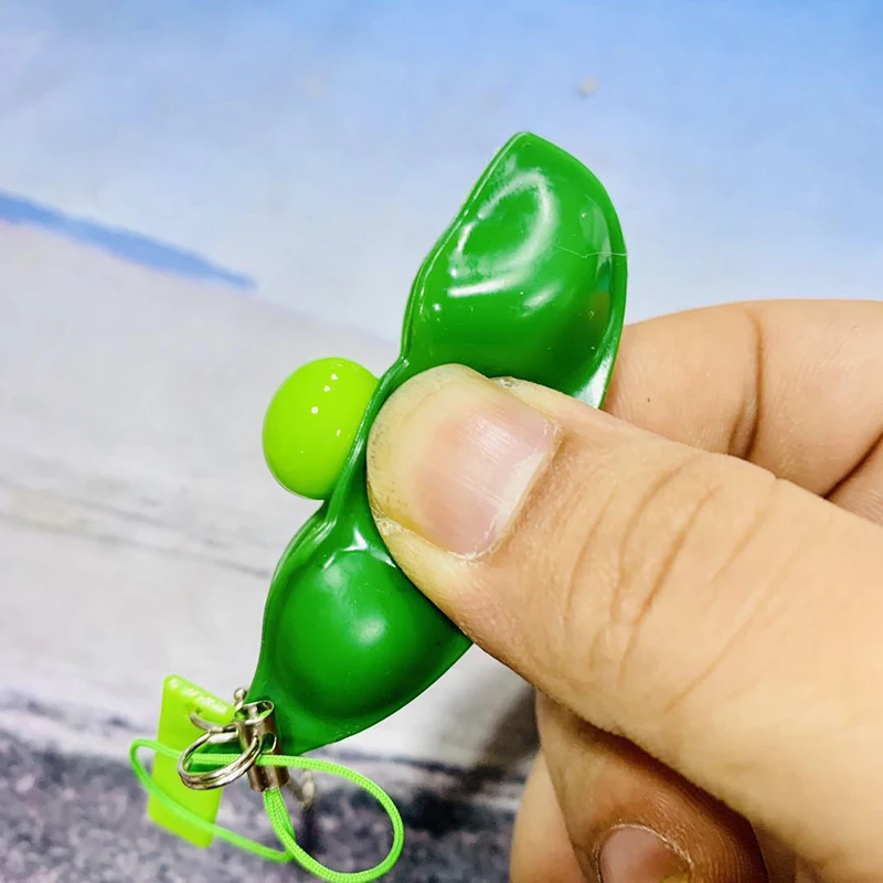 Squeeze Edamame Bean Pea Squeeze игрушки гаджеты взрослые Reliever сжимаемая игрушка Зеленый горошек декомпрессионная вентирующая Забавная детская игрушка