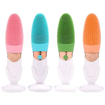 

Facial Facial Cleansing Brush Anti-Aging Facial Massager Electric Face Brush With Dry battery Silicone Face Clean Skin Care Oil