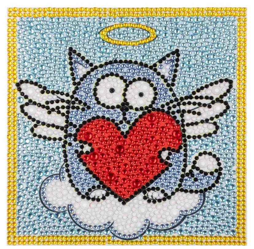 DIY Diamond Painting by Number Kits for Kids Cartoon Animal Picture Crystal Rhinestone Diamond Embroidery for Children Gifts 