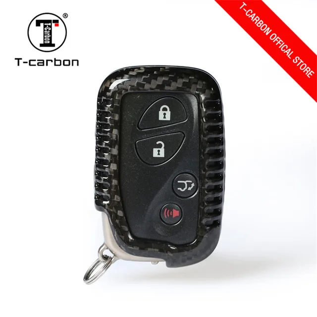 Black 2 buttons Реальные углеродное волокно ключа автомобиля подходит для Lexus CT200H GX400 GX460 IS250 IS300C RX270 ES240 ES350 LS460 GS300 450h 460h чехла - Название цвета: Black 2 buttons