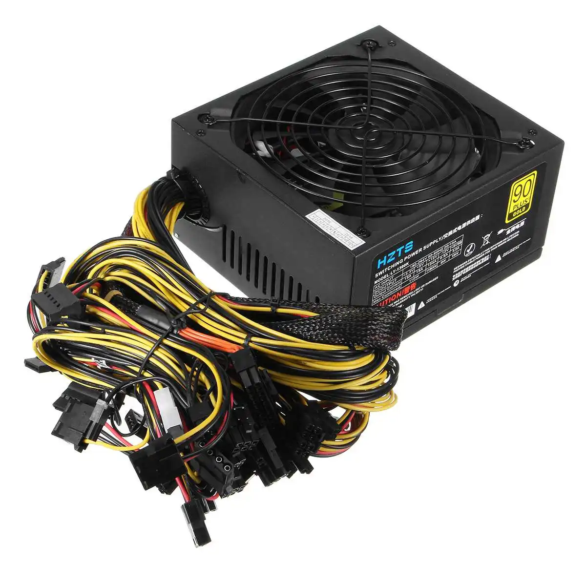 1300 Вт шахтерский источник питания для 6 GPU Eth Rig эфириума монета горная выделенная машина игровой ПК блок питания для BTC AU Plug
