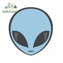 EARLFAMILY 13cm x 13cm Cartoon Alien Funny Car Stickers Waterproof Sunscreen RV VAN 3D DIY Vinyl JDM Fine Decal Car Accessories