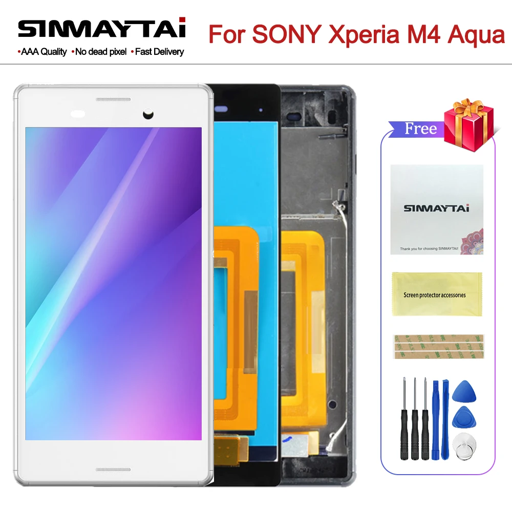 5.0'' Original LCD For SONY Xperia M4 Aqua Display E2303 E2306 E2353 E2312 E2333 E2363 Touch Screen Digitizer free shipping |