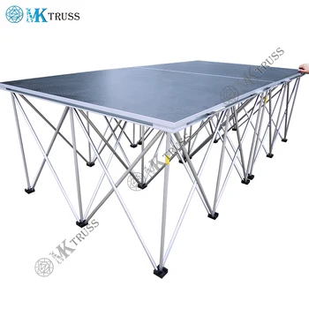 

1x1m portable aluminum truss stage platform-folding truss stage with 0.6m height for truss diaplay