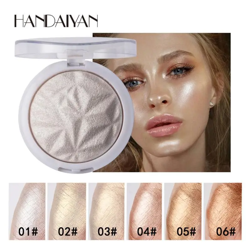 6 Color Highlighter Facial Bronzer Makeup Contour Palette Powder Face Shimmer Highlight Cosmetic TSLM2 |
