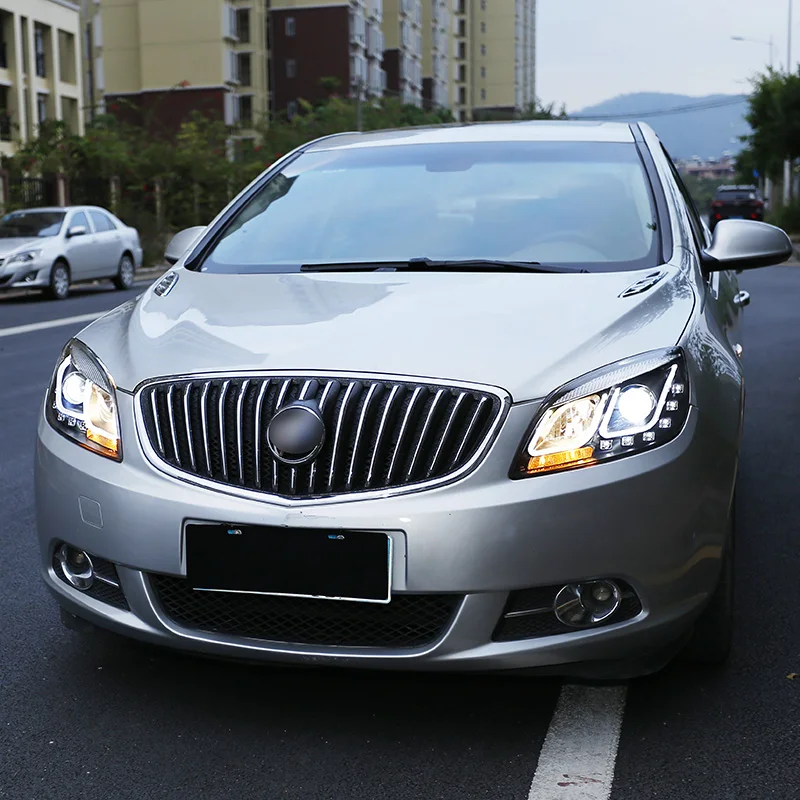 Подходит для Buick Hideo gt фары в сборе модифицированные светодиодные дневные ходовые лампы Ангел глаз двойные линзы ксеноновые фары
