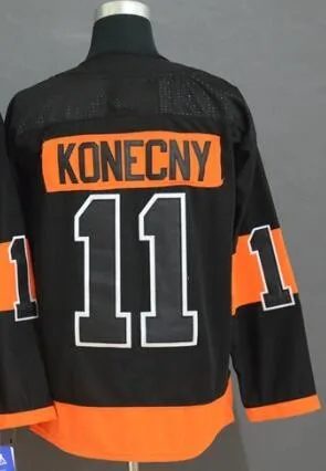 Сшитые мужские футболки Carter Hart Sean Couturier Ivan Provorov Клода Жиру Нолан Патрик Шейн Gostisbehere Трэвиса конечного - Цвет: Цвет: желтый