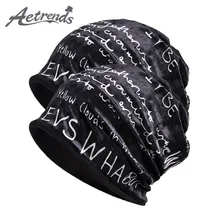 [AETRENDS] Зимние шапки-бини, многофункциональные шапки в стиле хип-хоп, шарф-воротник, Ретро дизайн, теплые шарфы-кольца, Z-6122