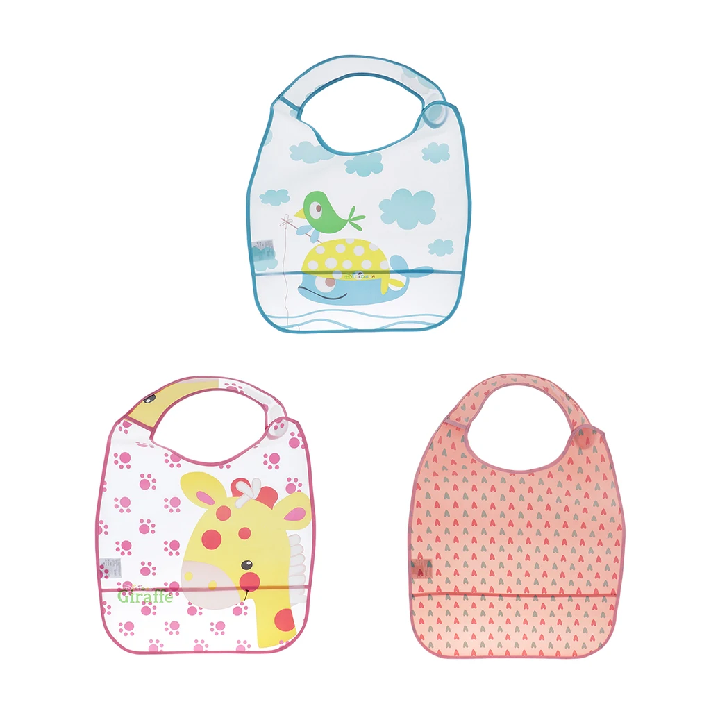 Resuable Adult Elderly Bib with Detachable Pocket Eating Mealtime Patient Disability Aid Apron-42 X 35CM