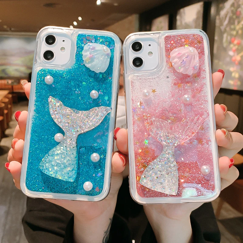 С подвижными блестками 3D мультфильм мягкий чехол для Samsung Galaxy S5 S6 S7 S8 край S9olus S10 lite