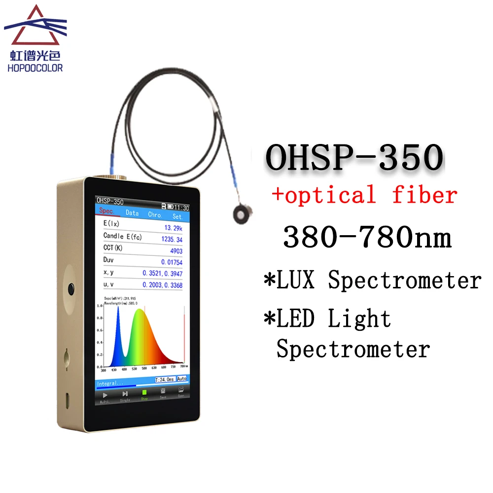 handheld optical fiber spectrometer OHSP 350 380 780nm LED light