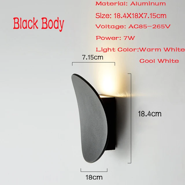 wall lamp light Indoor LED Wall Lamp Aluminum AC85-265VLiving Room Decoration Wall Light Home Lighting Loft Stair Light wall lights interior