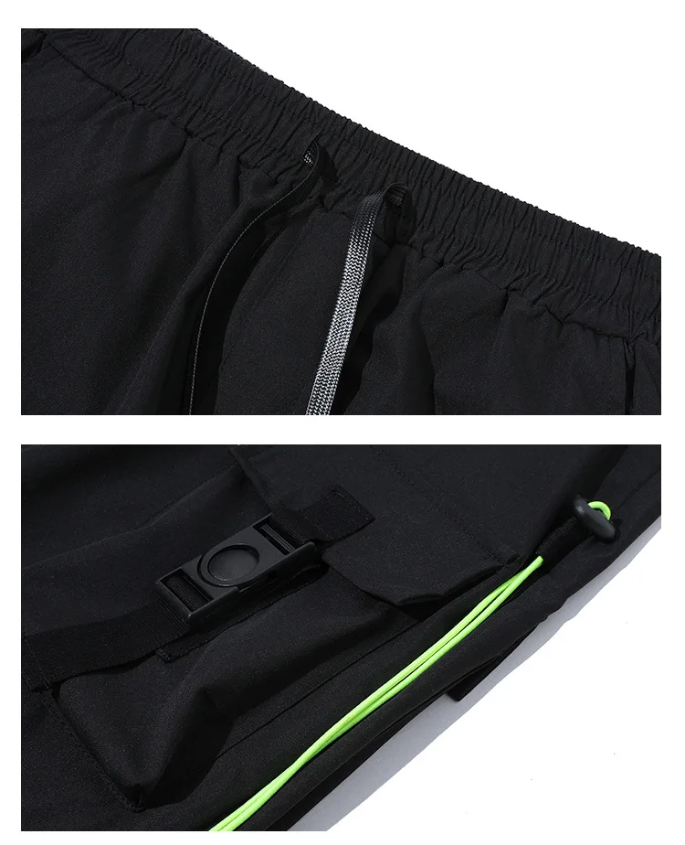 Original Trend Casual Pants Men's Autumn on The New Side Multi-pocket Oxford Retractable Decorative Cargo Pants