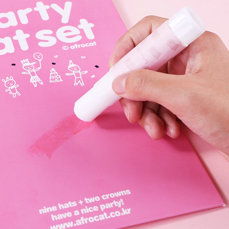 단단한 핑크 돼지 고체 접착제 스틱, 안전 포름알데히드 무료 고점도 학생 DIY 수동 사무실 문구 크리스마스 선물 무작위 색상