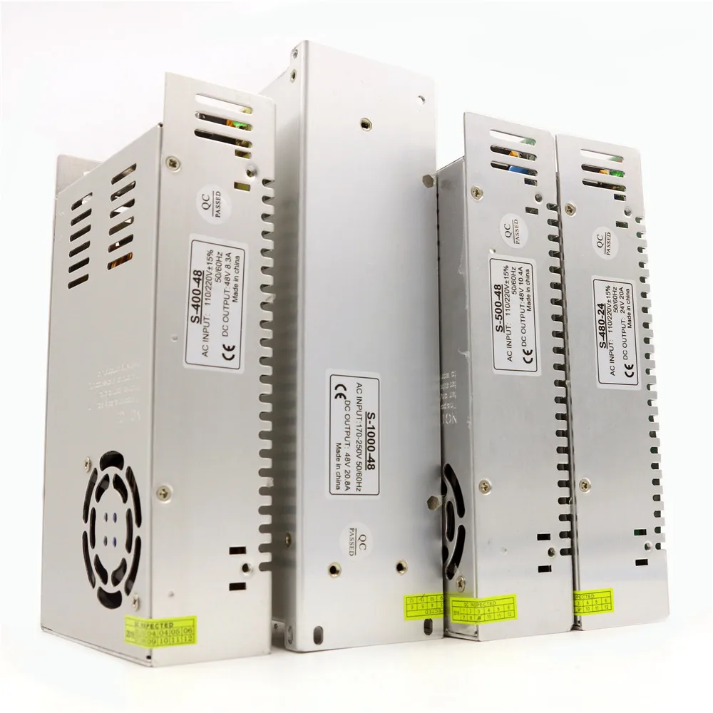 

Dc 24v 480w 48v 400w 500w 1000w 8a 10a 20a Constant Voltage Swithing Power Supply Adapter For Led Strip Light Cctv Stepper Motor