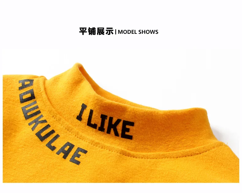 children long sleeve T-shirt boys knitted thicken warm turtleneck tops autumn winter teenage boys clothing 6 8 10 12 years