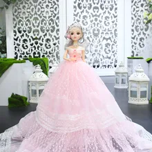 Robe de mariée pour filles, 50cm, vêtements adaptés aux poupées Barble, cadeau de noël, jouet de notre génération