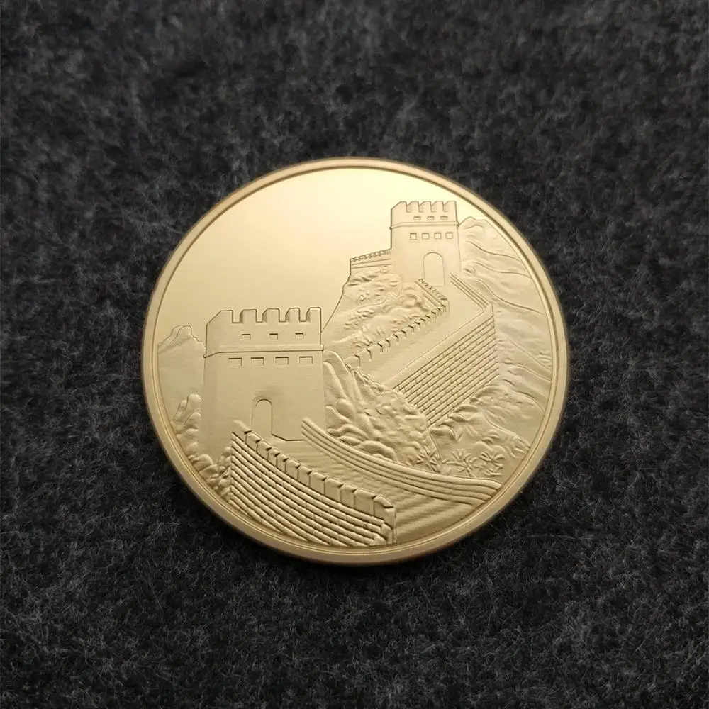 China Great Wall Commemorative Coin Culture Memorial Museum Gold Coins Collectibles Art Home Decorations | Дом и сад