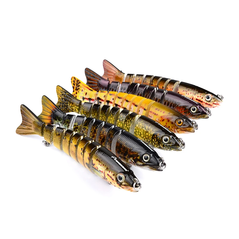  Fishing Lures 13.cm Swim Lifelike Fishing Minnow Jointed Crank Bait Bass Pesca Tackle Hook Wobblers