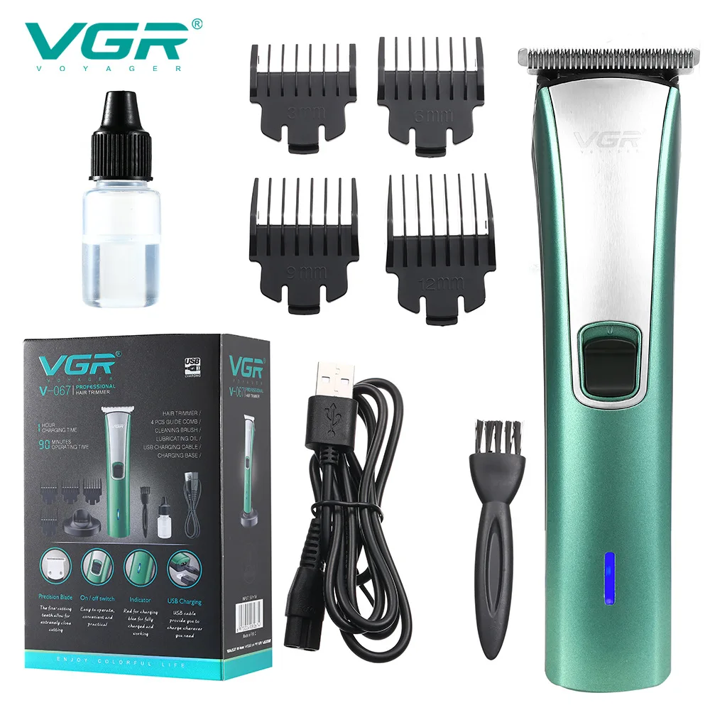 

VGR High-Power Noise Reduction Design Oil Head Carving Hair Clipper Professional Household Stainless Steel Blade Hair Clipper