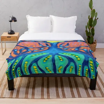 

Tree And Planets Throw Blanket Soft Sherpa Blanket Bed Sheet Single Knee Blanket Office Nap Blanket