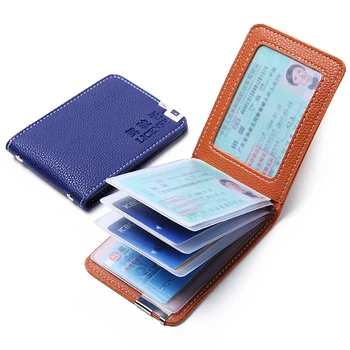 

2019 New Fashion Men's Women's Driving License Cover Ultra-thin Individual High Quality Leather ID Credit Card Holder Case Bags