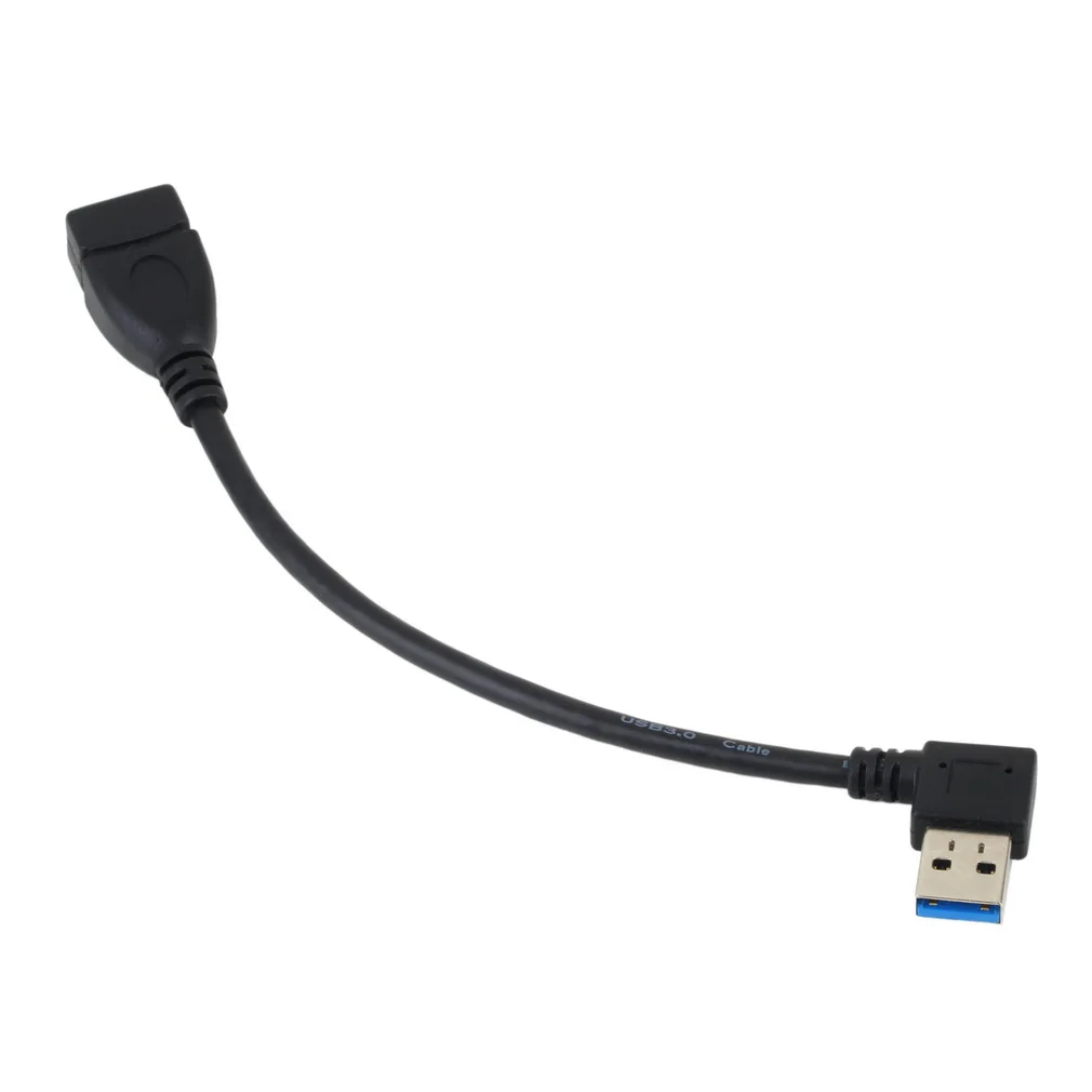 Удлинители USB 3,0 папа А-мама а 90 градусов шнуры питания и удлинители Удлинитель кабель синхронизации данных соединители адаптер