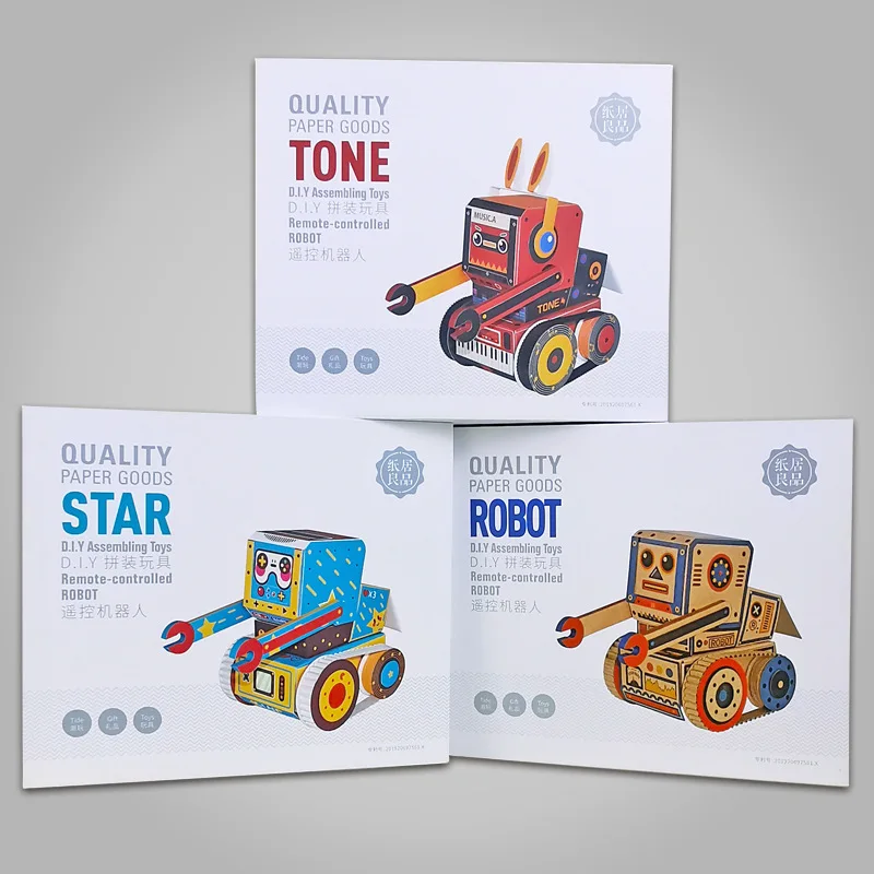 

Paper in Good Parent And Child Handmade DIY Stereo Paper Folding of Assembled Remote Control Robot Children'S Educational Hands-