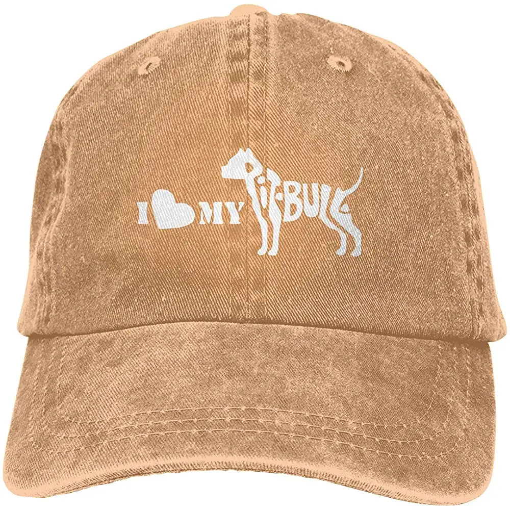 Бейсбольная кепка из окрашенной пряжи для мужчин и женщин, бейсболка s I Love My Pitbull Snapback