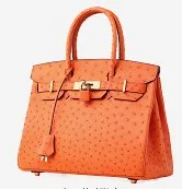 LINSHE Страусиная кожаная женская сумка новая модная посылка 25 см женская сумка - Цвет: A4