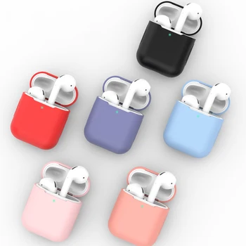 

Silicone Case For Airpods Case Silicone Earphone Cessories Protector Cover Shockproof Holder For Apple Air Pods