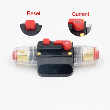 

DC 12V/24V Cars Power Battery Charger Circuit Breaker In-Line with Manual Reset Switches Automobile 100A