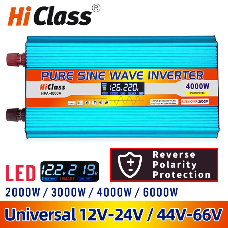 Инвертор 12v 220v 12V/24V Чистая синусоида солнечный инвертор 2000W/3000W/4000W/6000W Dc дo Ac