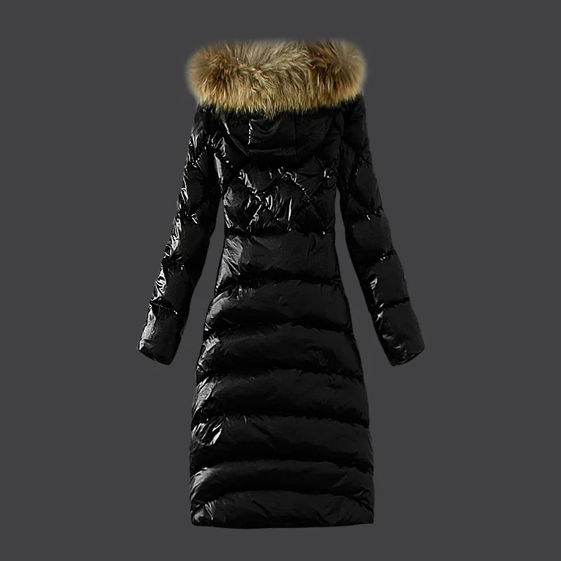 Женская куртка большая натуральный мех енота зимняя для женщин 2019 теплая