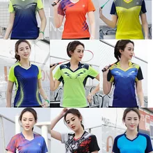 Спортивная одежда, быстросохнущая дышащая рубашка для бадминтона, Женская/Мужская рубашка для настольного тенниса, футболки для командной игры, спорта, волейбола, тенниса