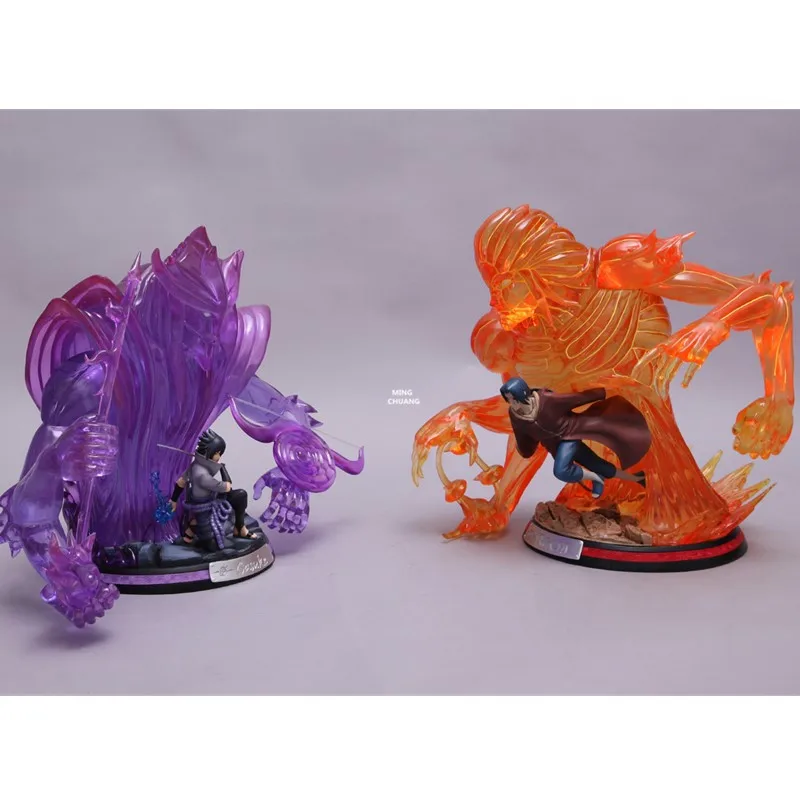 14" Animation NARUTO Statue Susanoo Bust Kekkei Genkai Full-Length Portrait Uchiha Sasuke GK Action Figure Toy BOX 35CM V962