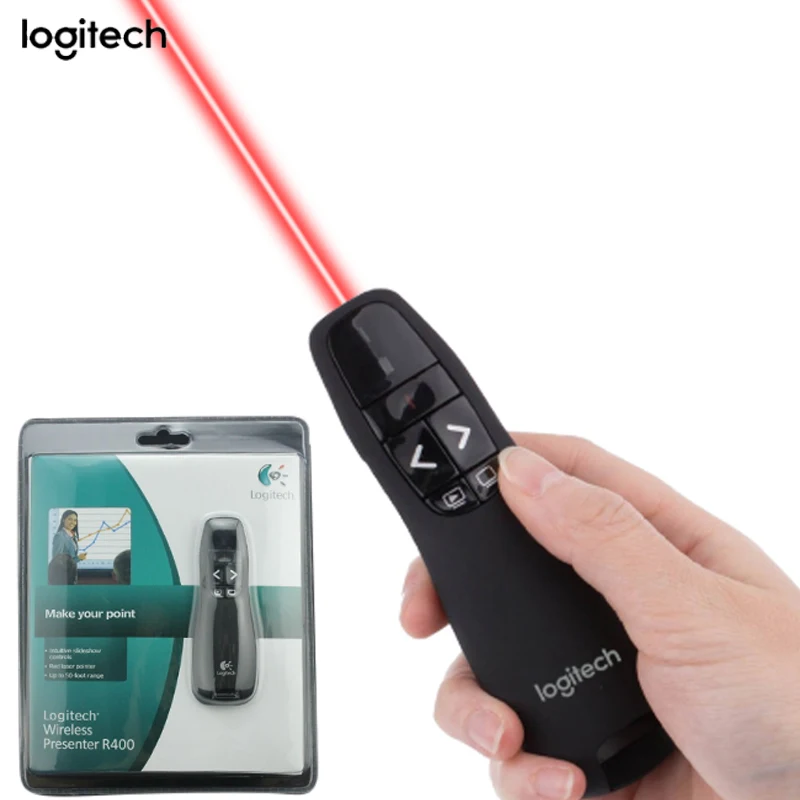 Logitech R400 беспроводной пульт дистанционного управления лазерная указка для PPT
