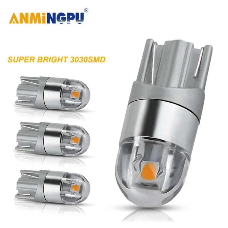 

ANMINGPU Signal Lamp T10 Led W5W Bulbs 3030SMD Led T10 Canbus 501 194 168 Clearance Light Reading Lights Interior Lights 12V